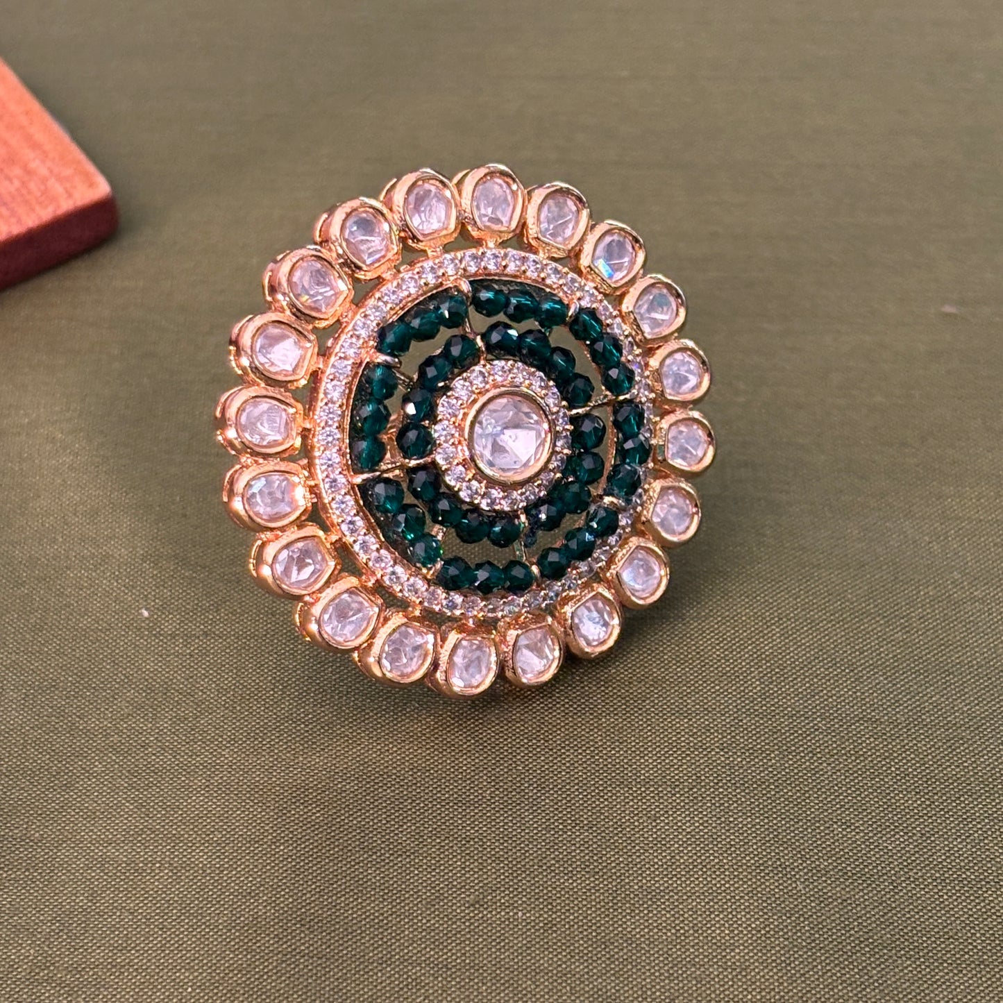 Jharokha Kundan Ring