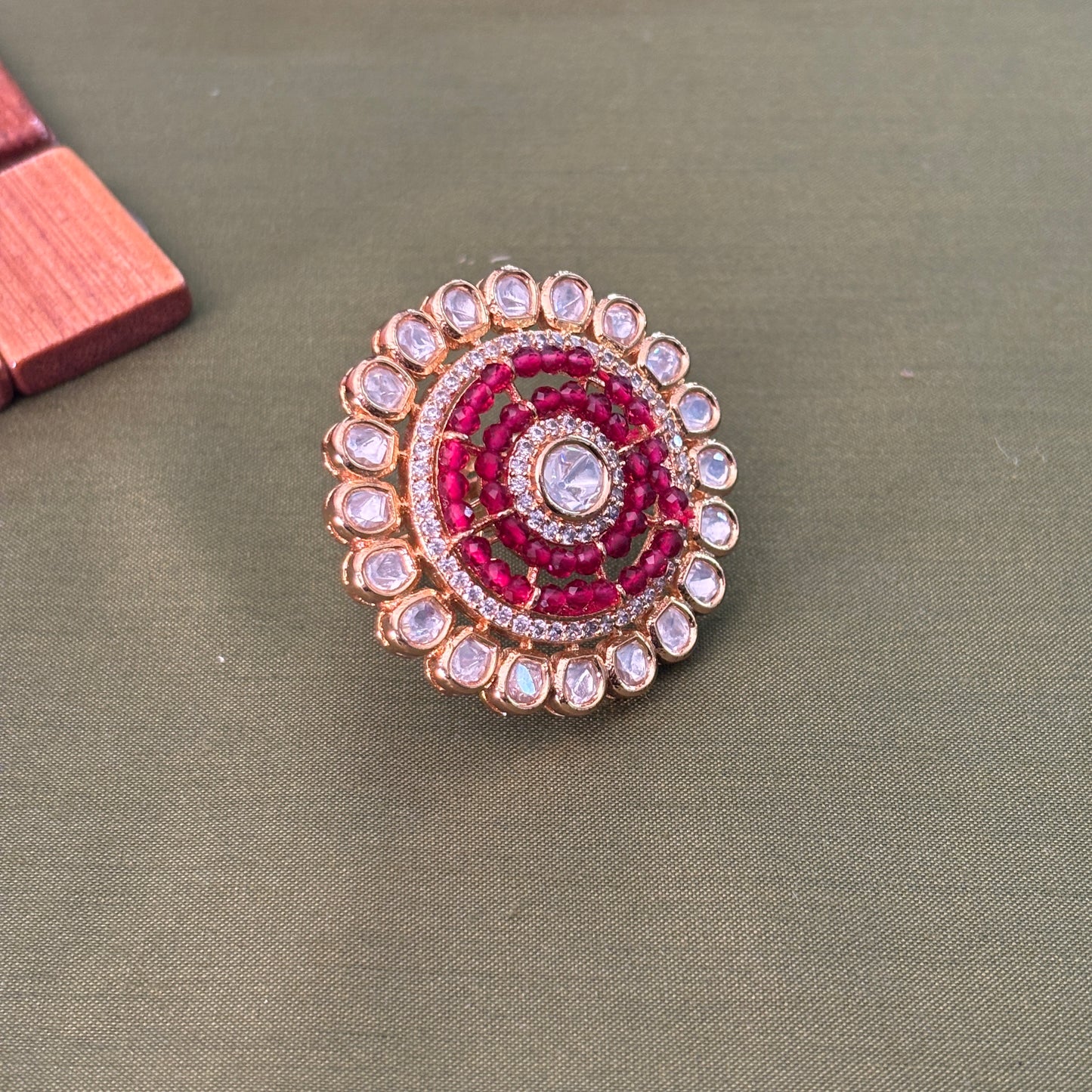 Jharokha Kundan Ring